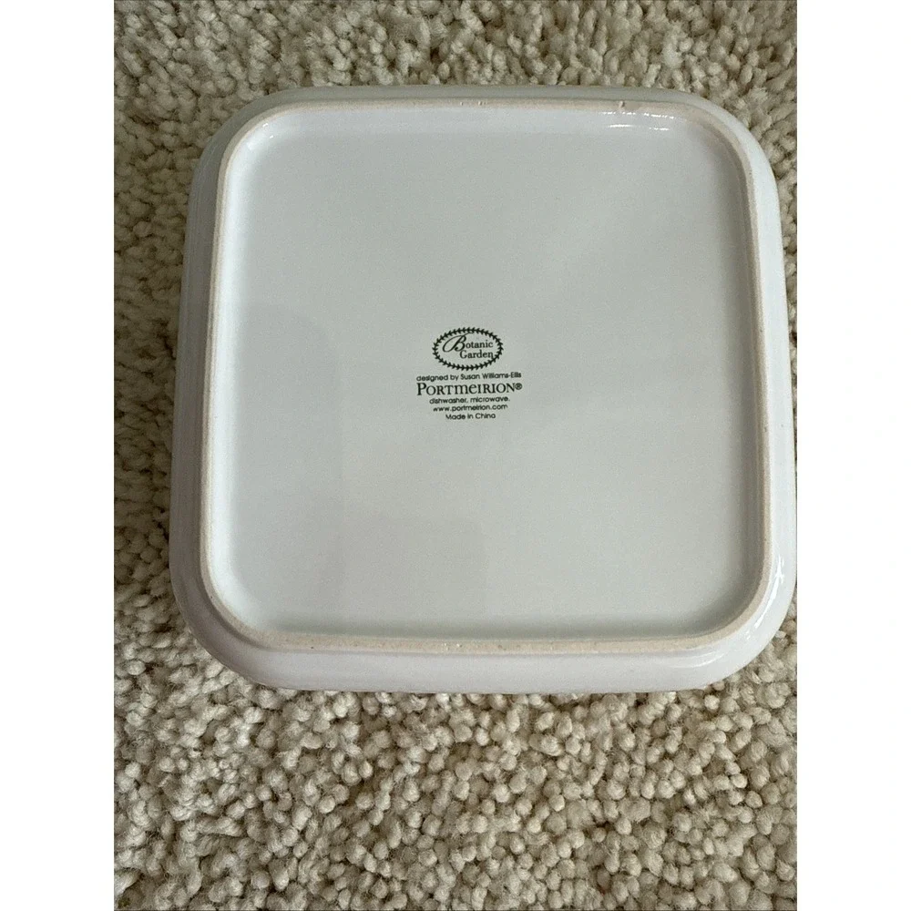 Portmarion Botanic Gardens Square Casserole Dish 7 In X 7 In Sweet Pea Pattern